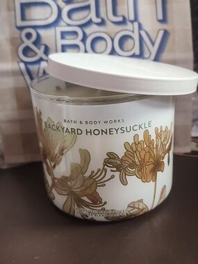 Backyard Honeysuckle Candle Lg. 3 Wick New